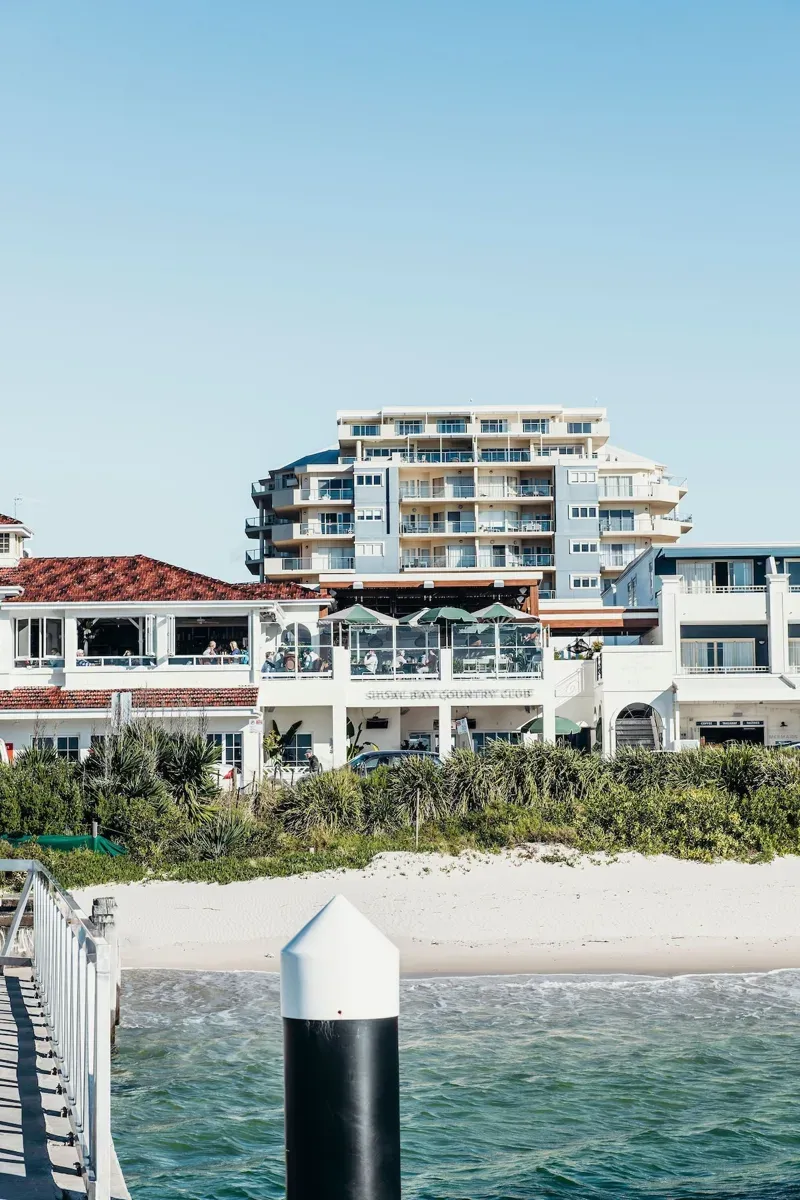 Ramada Resort Shoal Bay buildings facing the beach